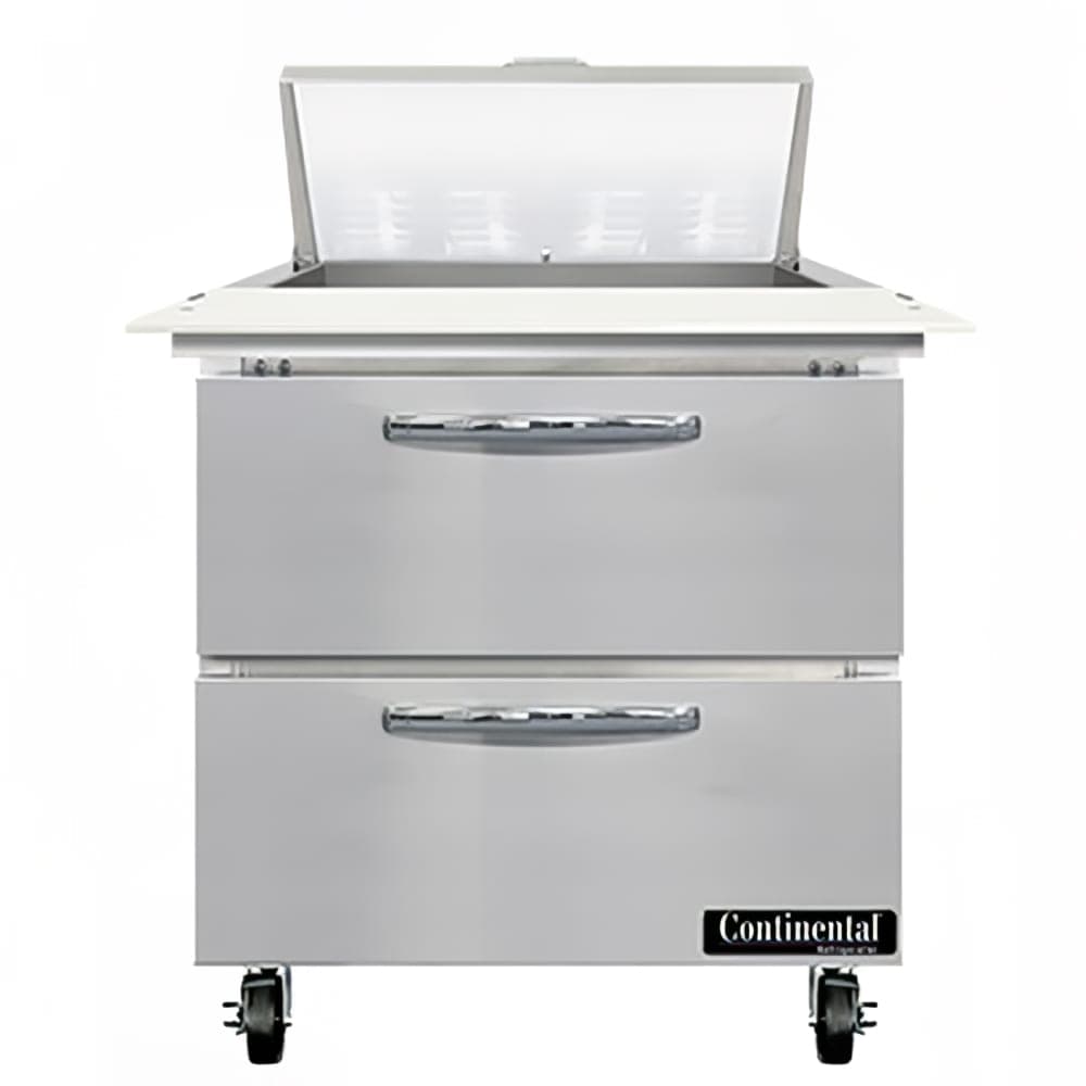 Continental SW32N8C-D 32" Sandwich/Salad Prep Table w/ Refrigerated Base, 115v