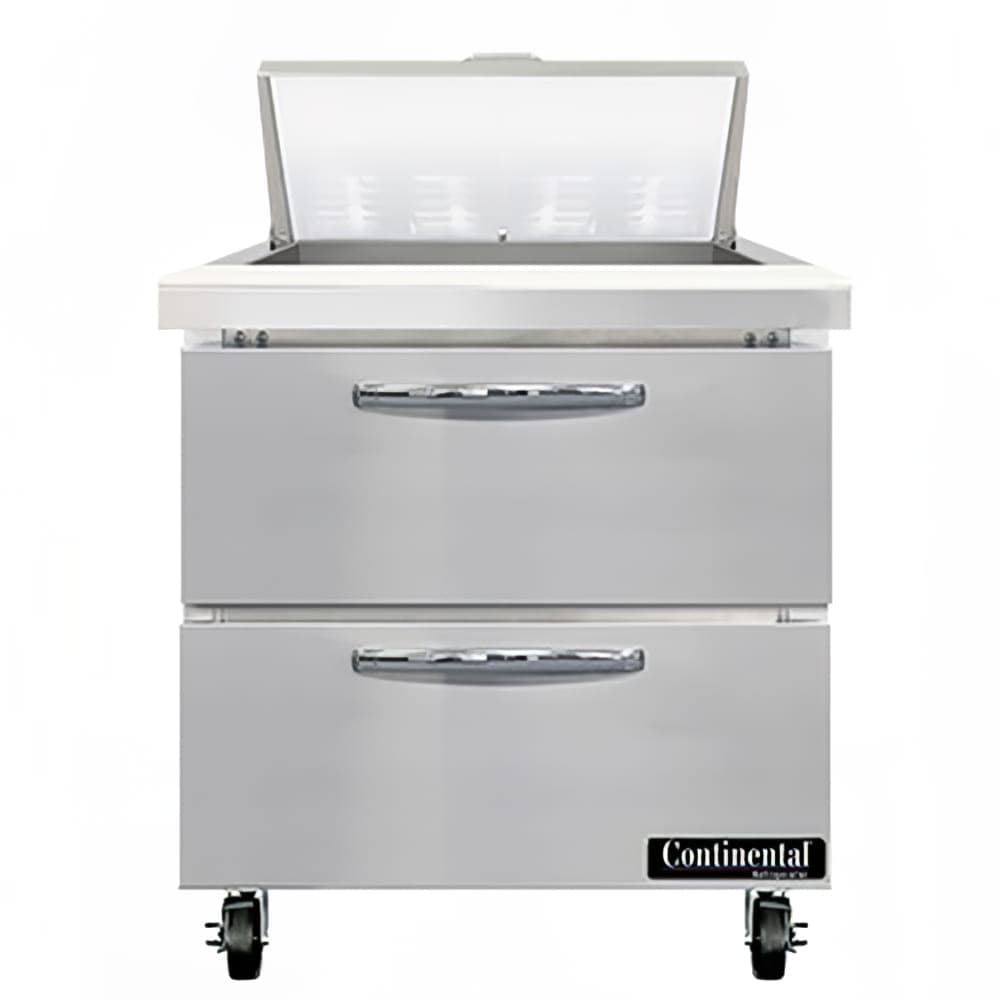 Continental SW32N8-D 32" Sandwich/Salad Prep Table w/ Refrigerated Base, 115v