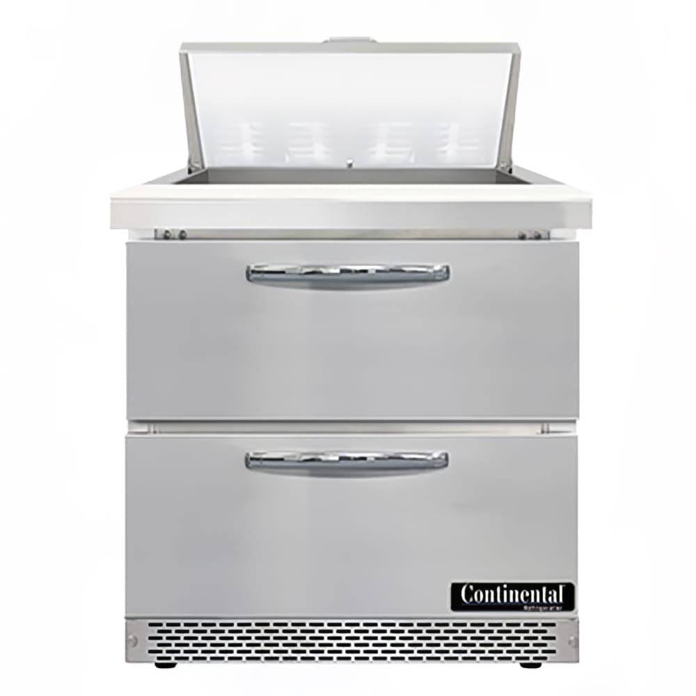 Continental SW32N8-FB-D 32" Sandwich/Salad Prep Table w/ Refrigerated Base, 115v