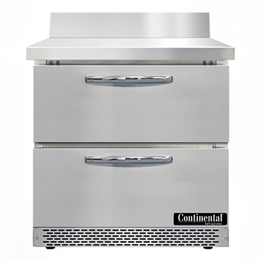 Continental SW32NBS-FB-D 32" Worktop Refrigerator w/ (1) Section, 115v