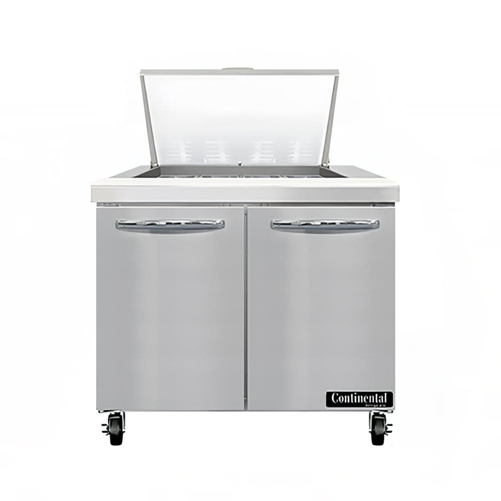 Continental SW36N12M 36" Sandwich/Salad Prep Table w/ Refrigerated Base, 115v