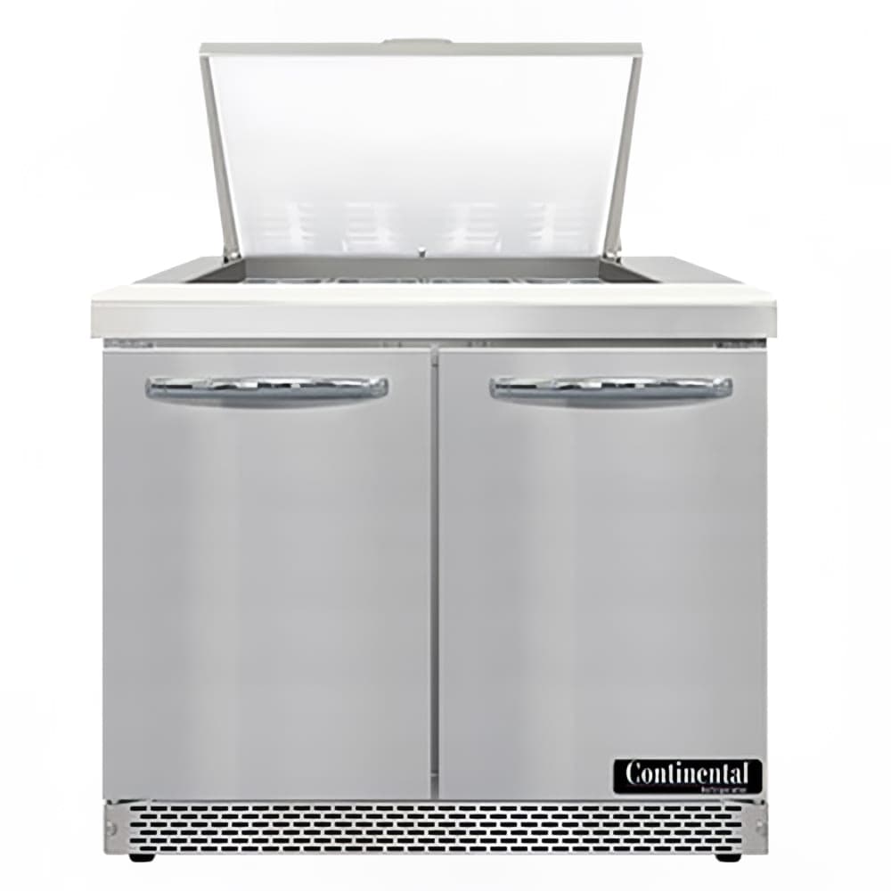 Continental SW36N12M-FB 36" Sandwich/Salad Prep Table w/ Refrigerated Base, 115v