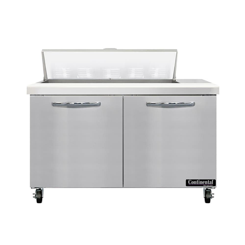 Continental SW48N10 48" Sandwich/Salad Prep Table w/ Refrigerated Base, 115v