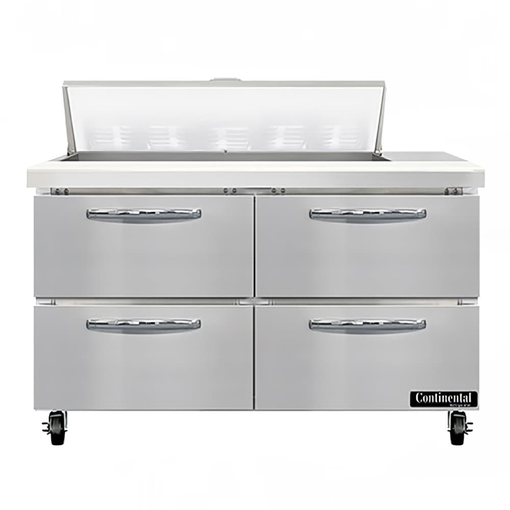 Continental SW48N10-D 48" Sandwich/Salad Prep Table w/ Refrigerated Base, 115v