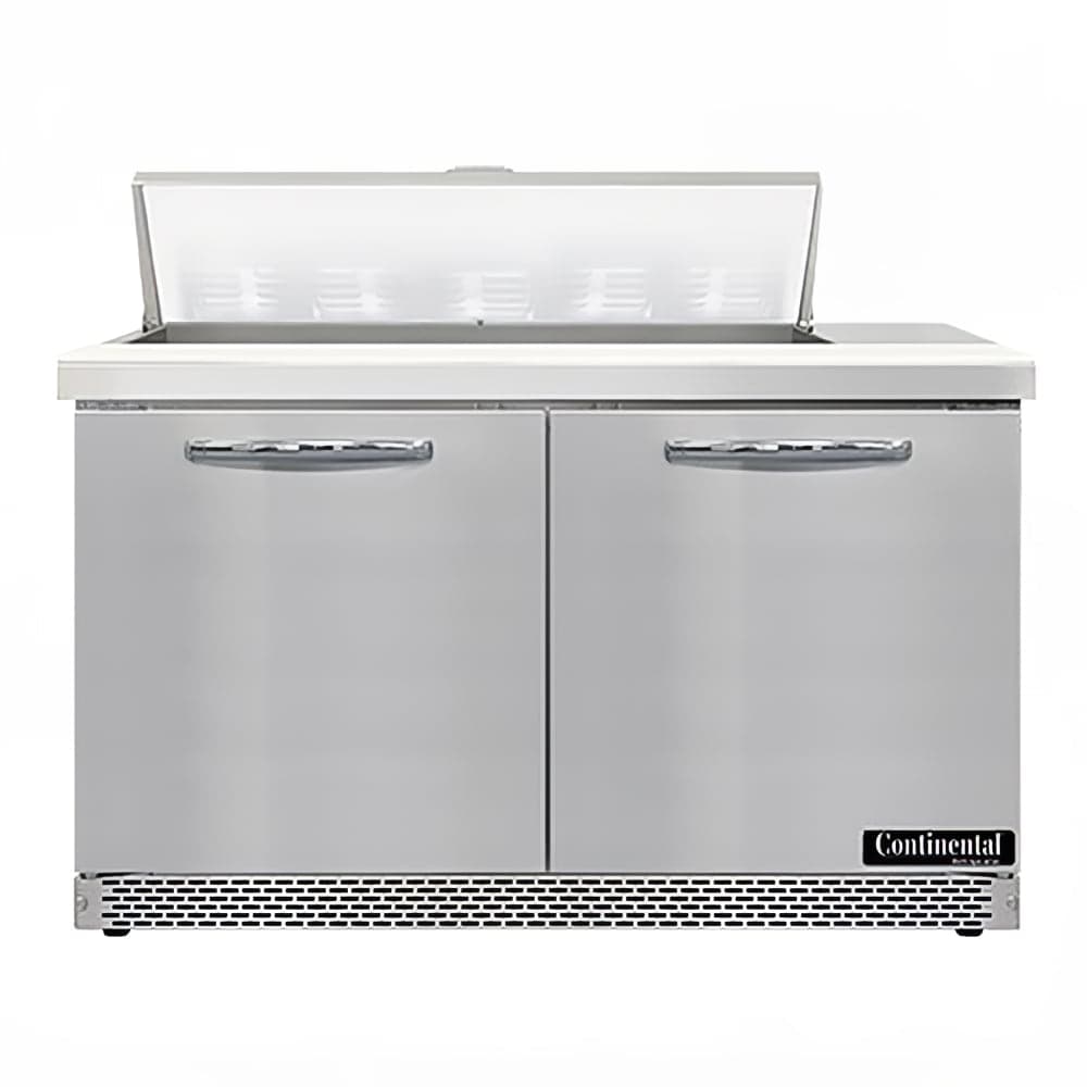 Continental SW48N10-FB 48" Sandwich/Salad Prep Table w/ Refrigerated Base, 115v