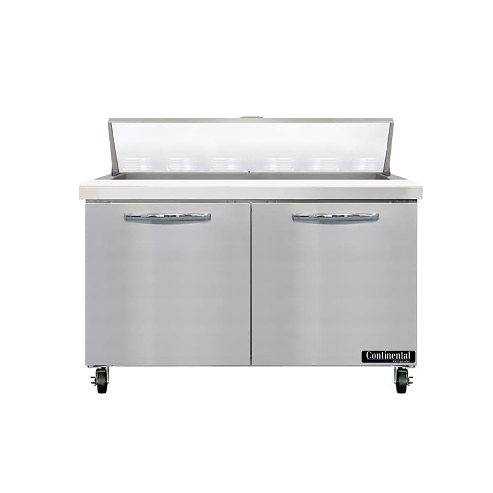 Continental SW48N12 48" Sandwich/Salad Prep Table w/ Refrigerated Base, 115v