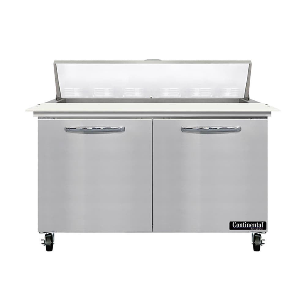Continental SW48N12C 48" Sandwich/Salad Prep Table w/ Refrigerated Base, 115v