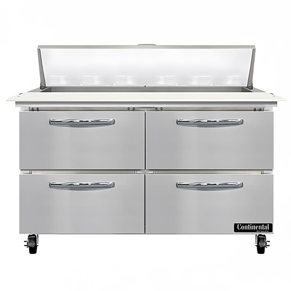 Continental SW48N12C-D 48" Sandwich/Salad Prep Table w/ Refrigerated Base, 115v