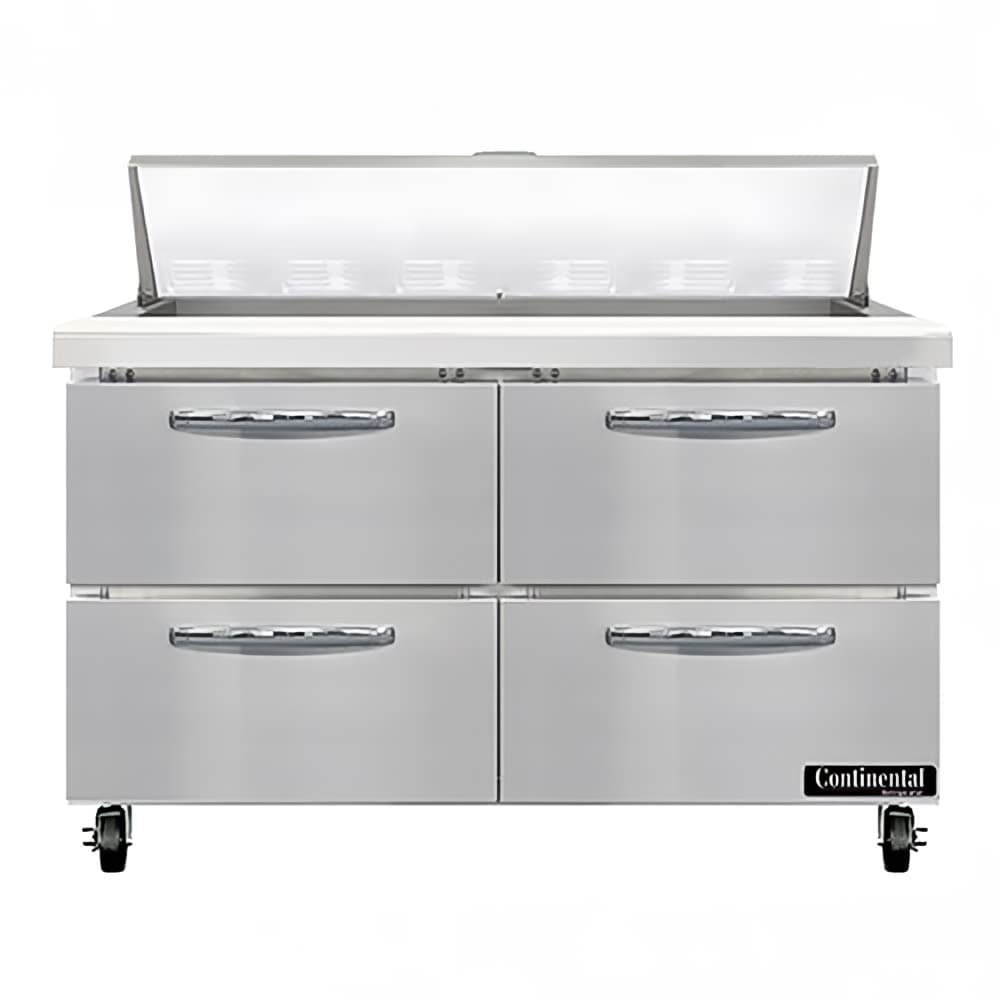 Continental SW48N12-D 48" Sandwich/Salad Prep Table w/ Refrigerated Base, 115v