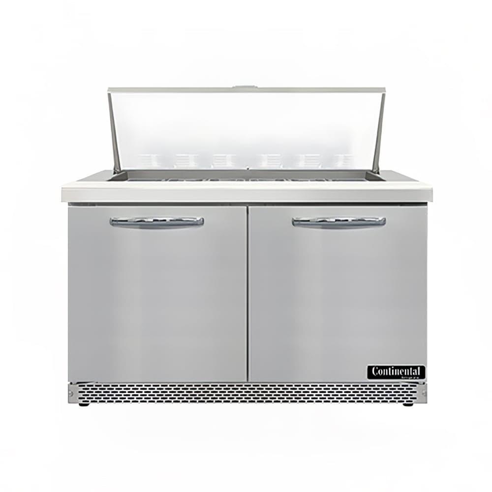 Continental SW48N18M-FB 48" Sandwich/Salad Prep Table w/ Refrigerated Base, 115v