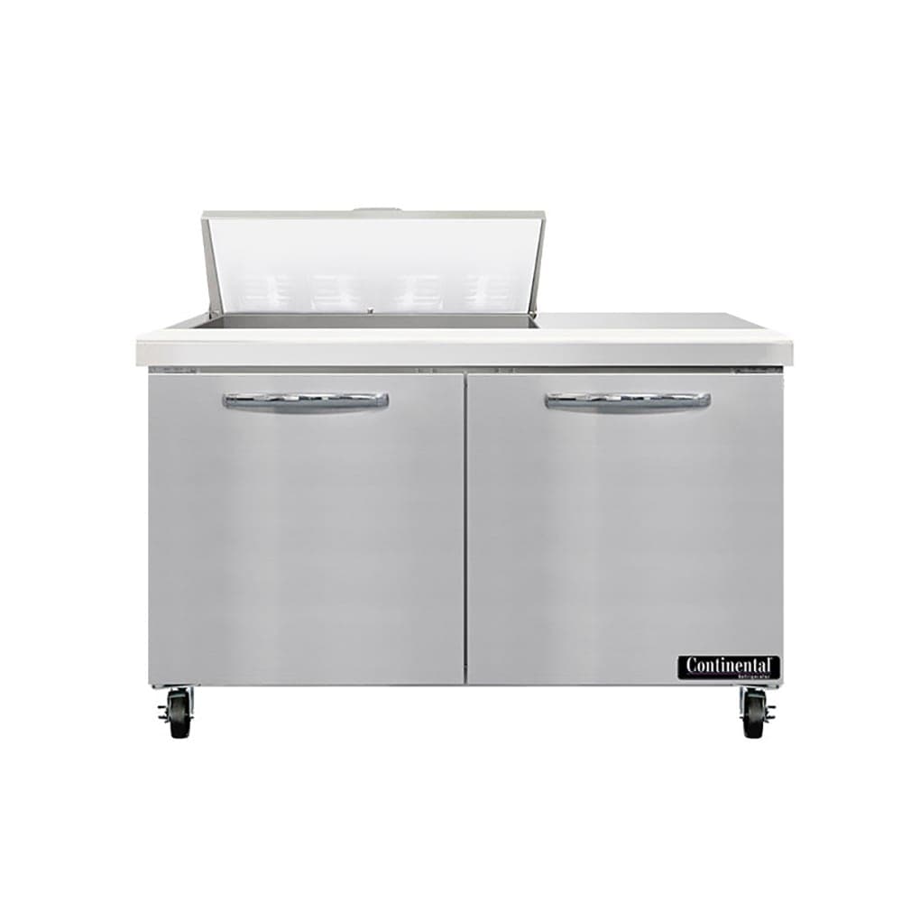 Continental SW48N8 48" Sandwich/Salad Prep Table w/ Refrigerated Base, 115v