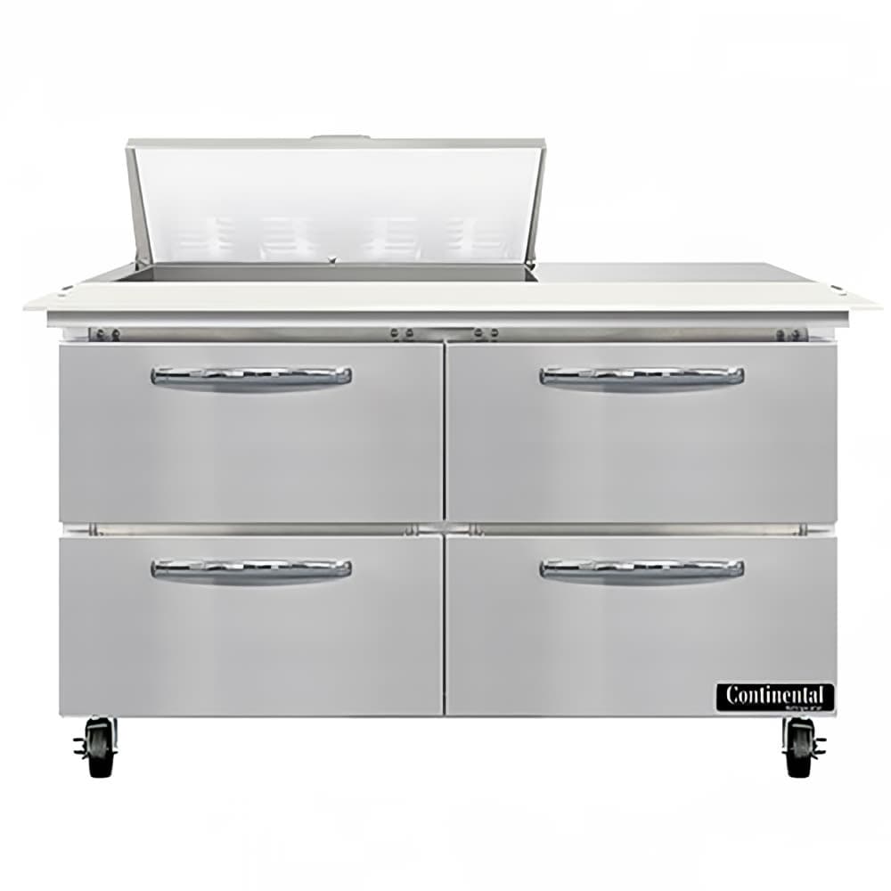 Continental SW48N8C-D 48" Sandwich/Salad Prep Table w/ Refrigerated Base, 115v