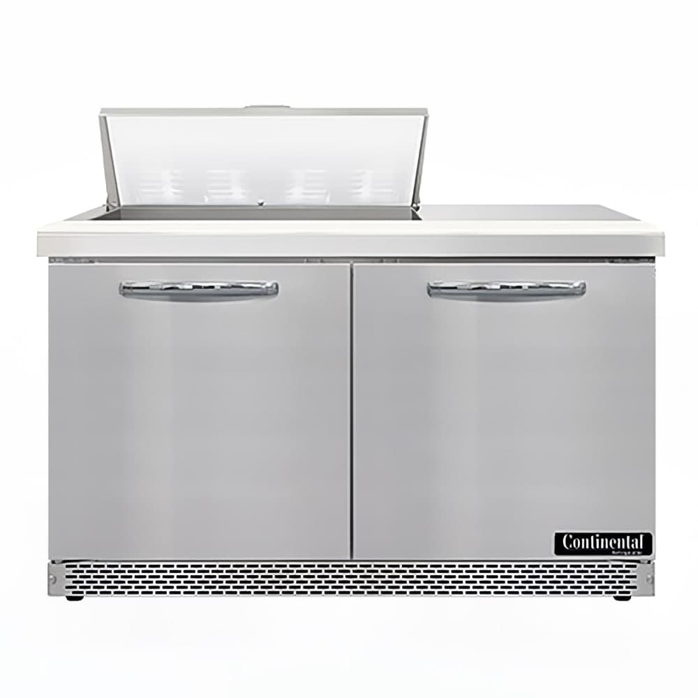 Continental SW48N8-FB 48" Sandwich/Salad Prep Table w/ Refrigerated Base, 115v