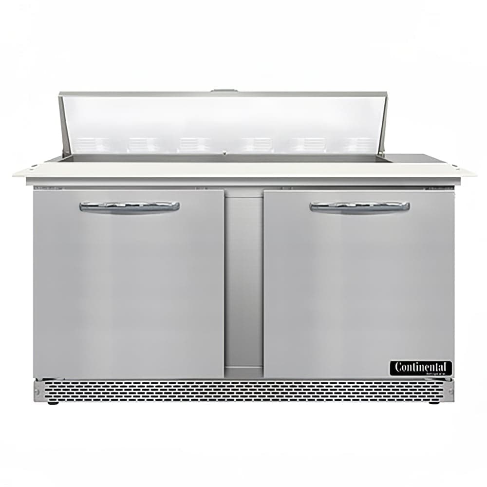 Continental SW60N12C-FB 60" Sandwich/Salad Prep Table w/ Refrigerated Base, 115v