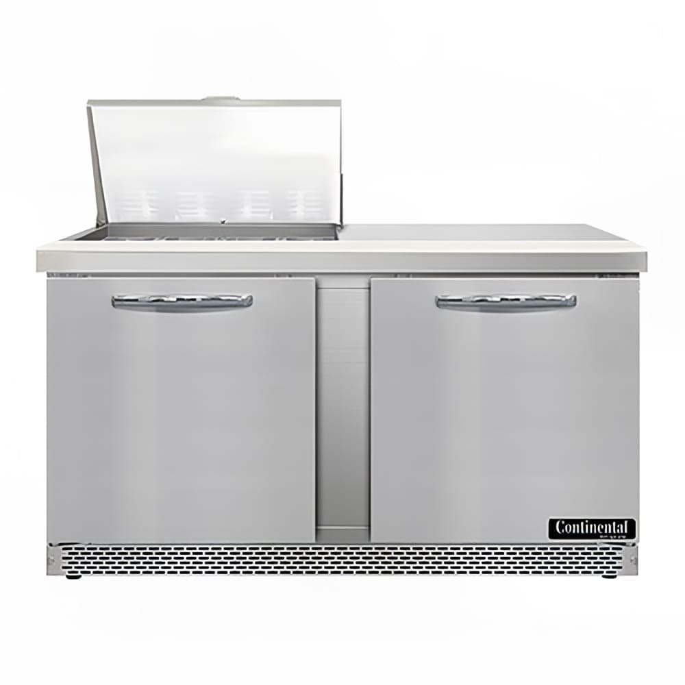Continental SW60N12M-FB 60" Sandwich/Salad Prep Table w/ Refrigerated Base, 115v