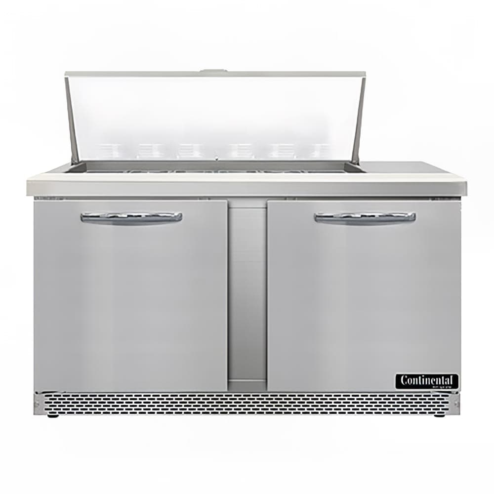 Continental SW60N18M-FB 60" Sandwich/Salad Prep Table w/ Refrigerated Base, 115v
