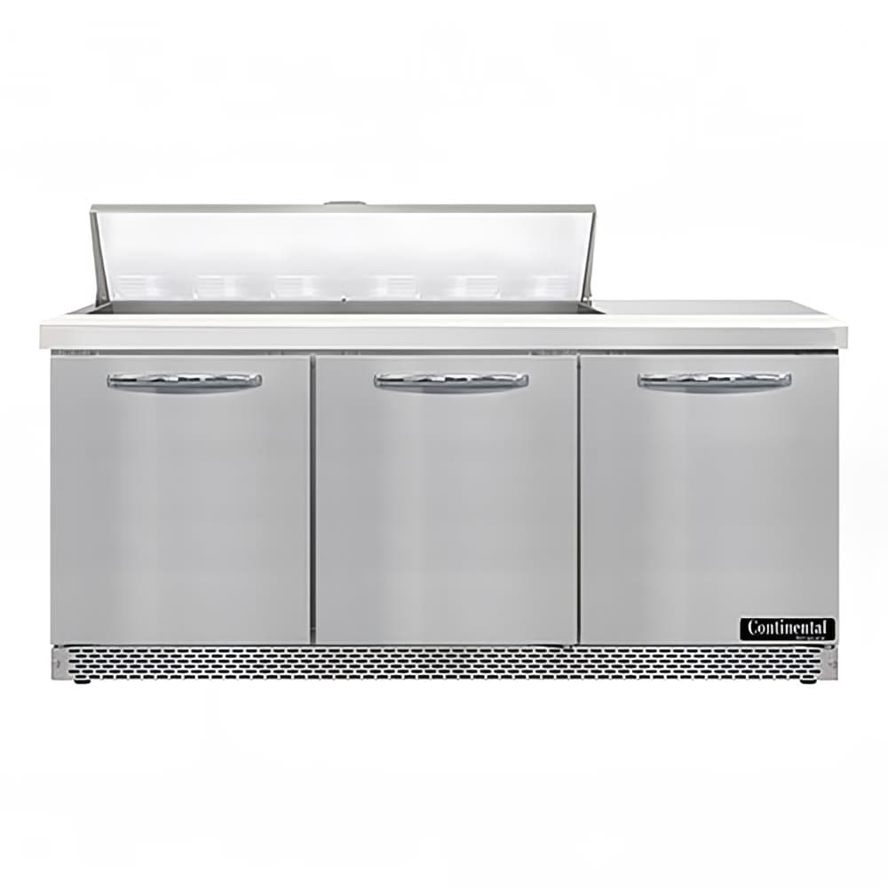 Continental SW72N12-FB 72" Sandwich/Salad Prep Table w/ Refrigerated Base, 115v