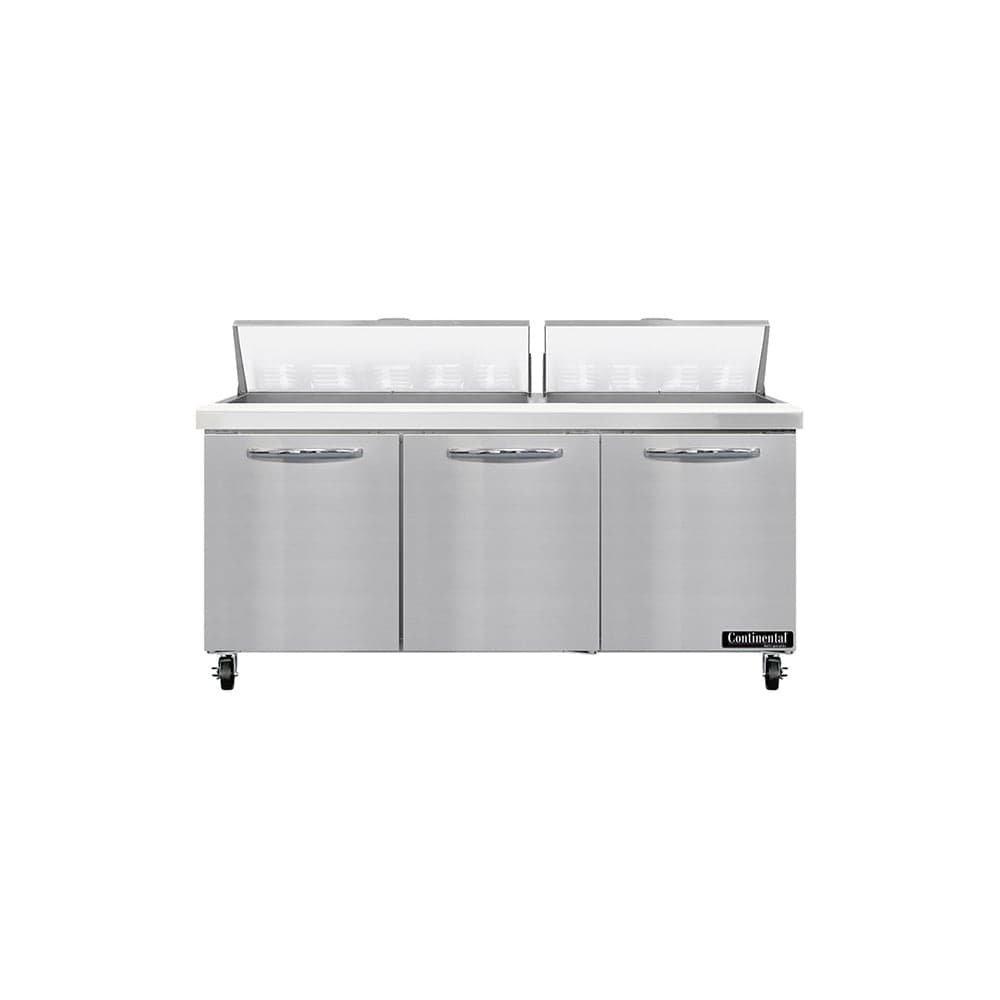 Continental SW72N18 72" Sandwich/Salad Prep Table w/ Refrigerated Base, 115v