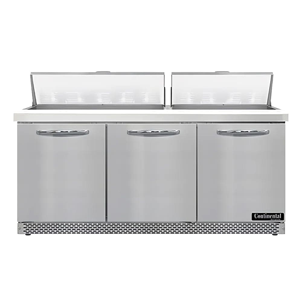 Continental SW72N18-FB 72" Sandwich/Salad Prep Table w/ Refrigerated Base, 115v