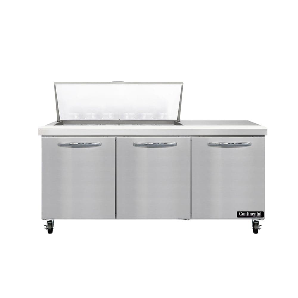 Continental SW72N18M 72" Sandwich/Salad Prep Table w/ Refrigerated Base, 115v