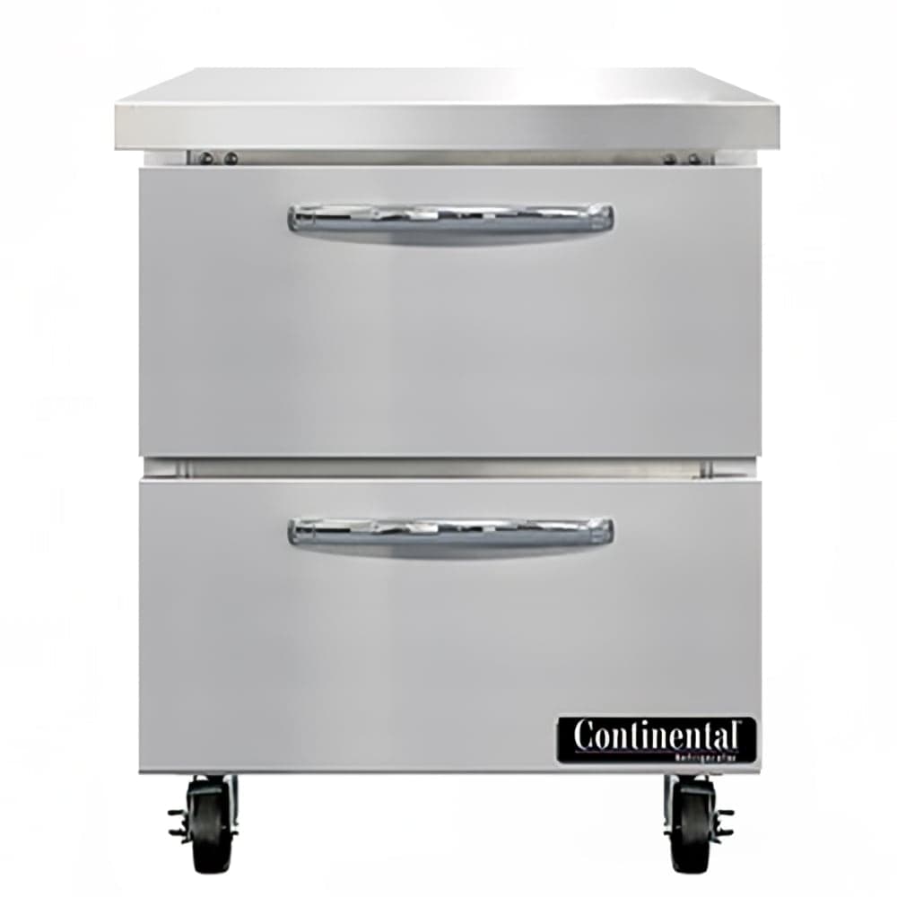 Continental SWF27N-D 27" W Worktop Freezer w/ (1) Section & (2) Drawers, 115v