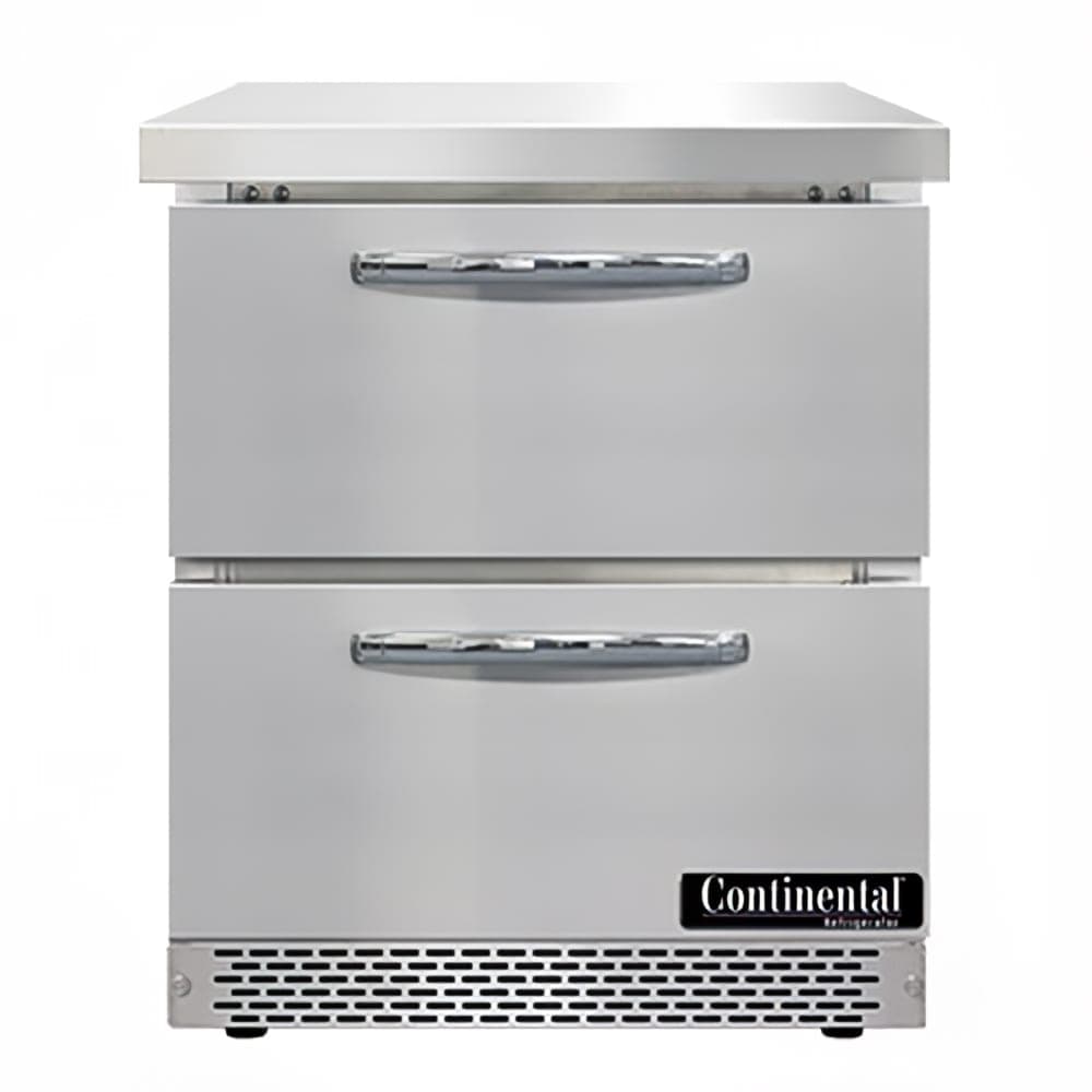 Continental SWF27N-FB-D 27" W Worktop Freezer w/ (1) Section & (2) Drawers, 115v