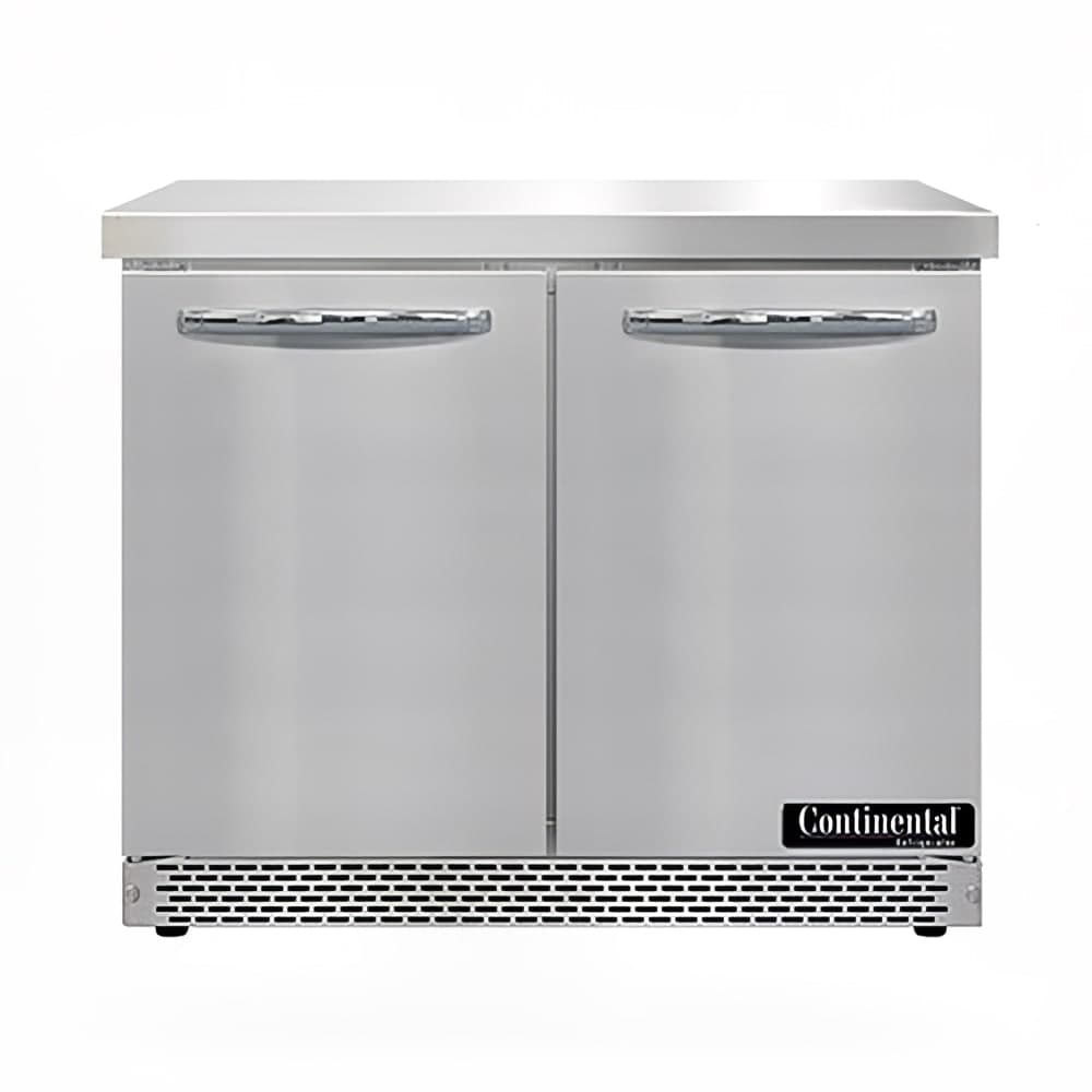 Continental SWF36N-FB 36" W Worktop Freezer w/ (2) Sections & (2) Doors, 115v