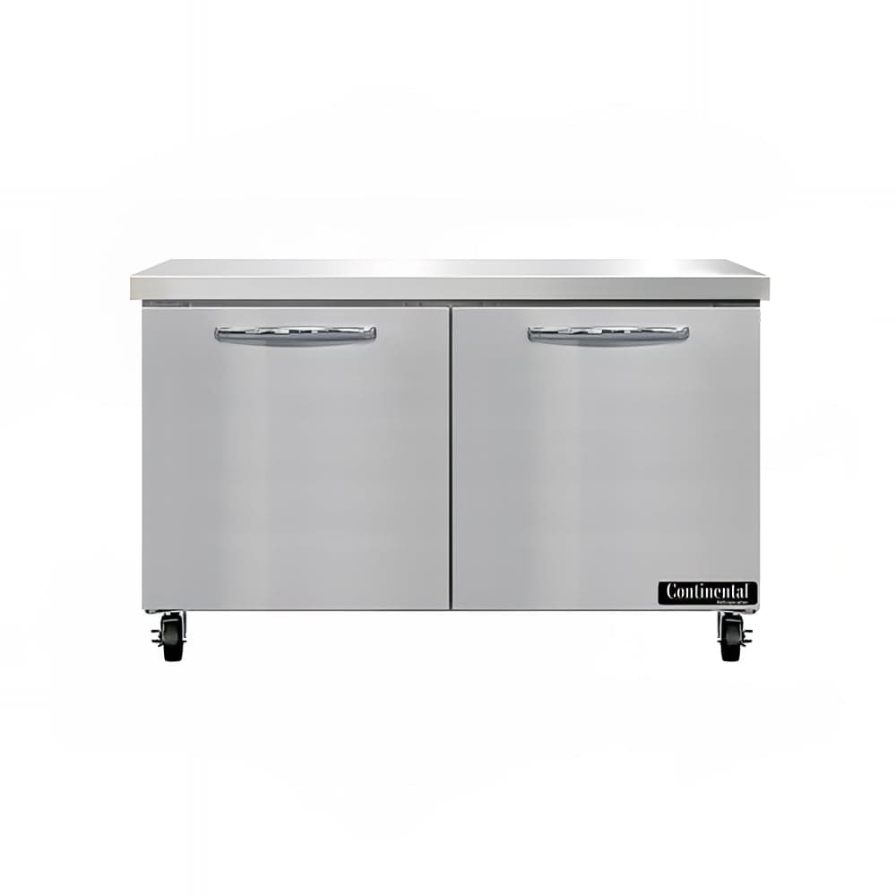 Continental SWF48N 48" W Worktop Freezer w/ (2) Sections & (2) Doors, 115v