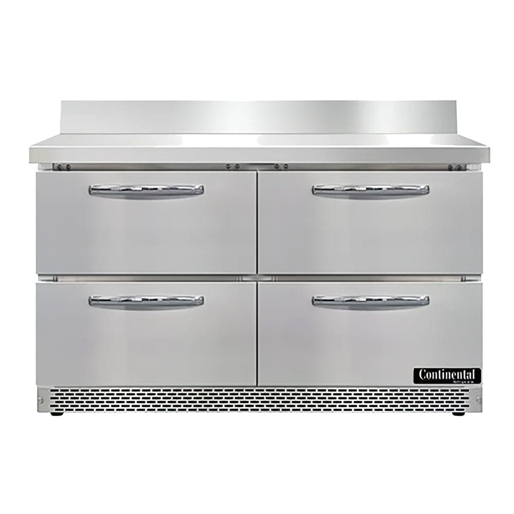 Continental SWF48NBS-FB-D 48" W Worktop Freezer w/ (2) Sections & (4) Drawers, 115v