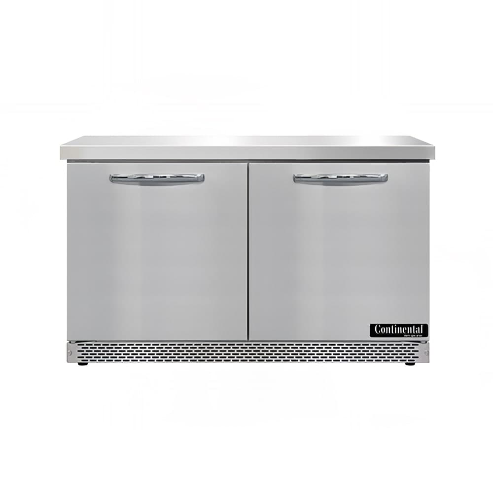Continental SWF48N-FB 48" W Worktop Freezer w/ (2) Sections & (2) Doors, 115v
