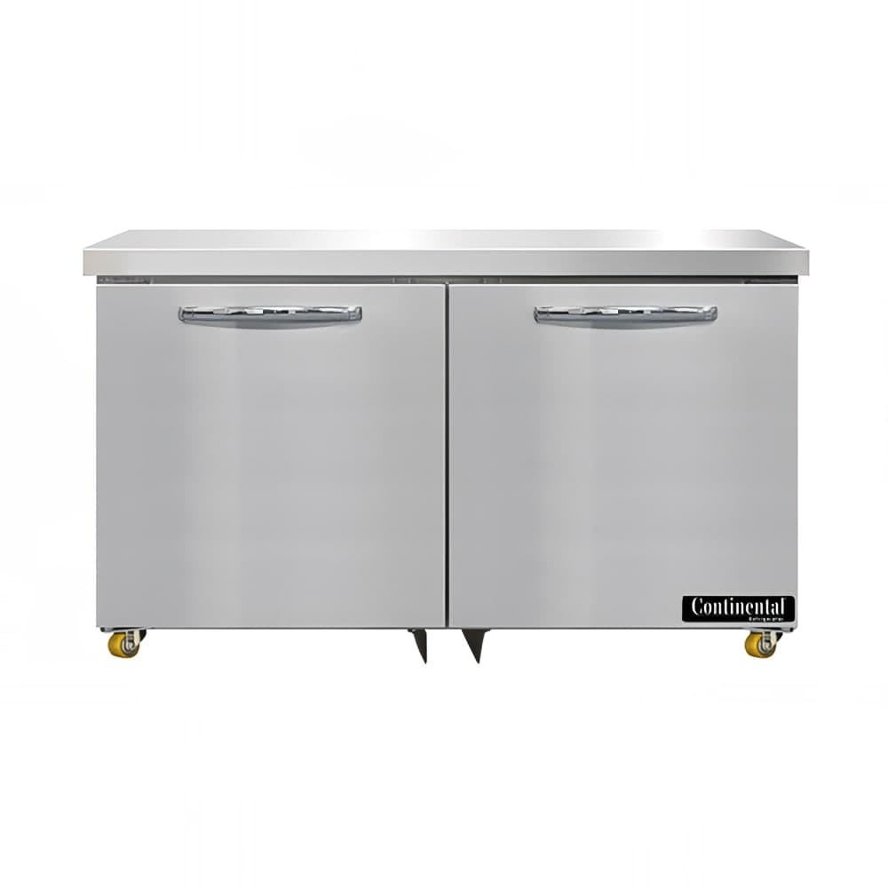 Continental SWF48N-U 48" W Undercounter Freezer w/ (2) Sections & (2) Doors, 115v