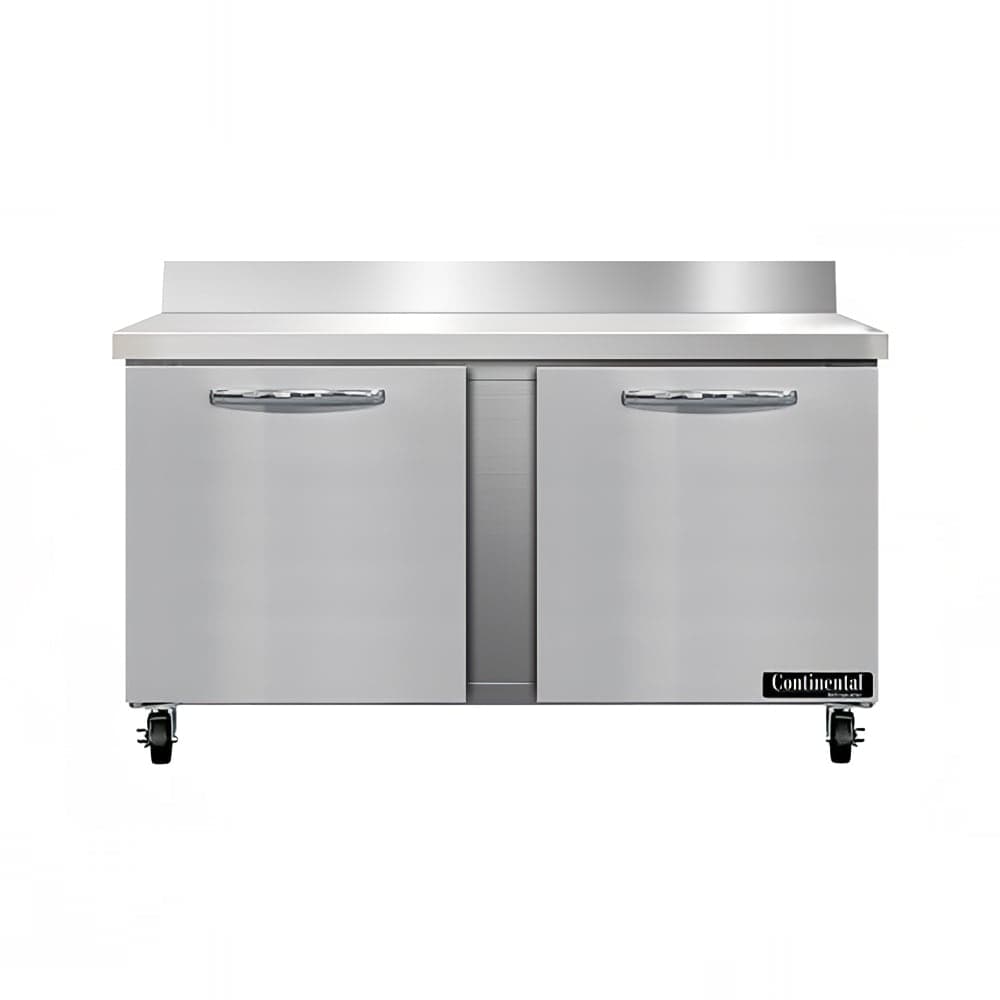 Continental SWF60NBS 60" W Worktop Freezer w/ (2) Sections & (2) Doors, 115v