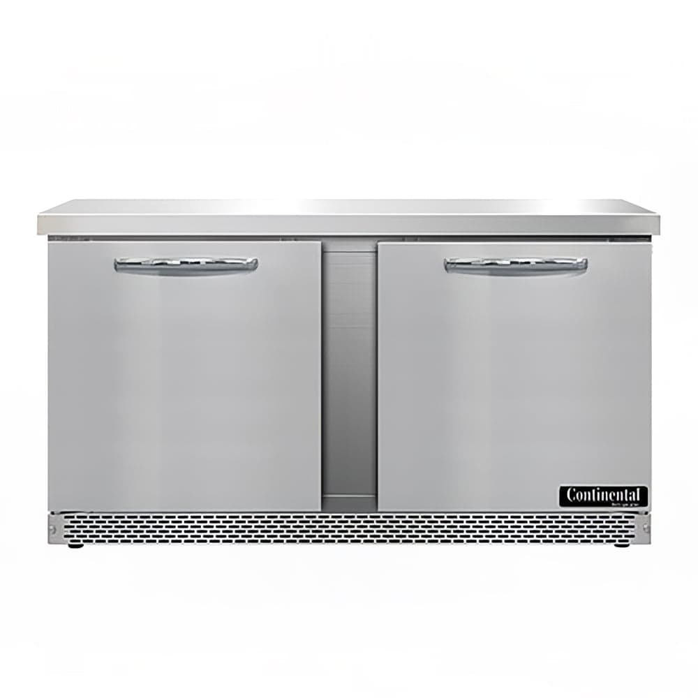 Continental SWF60N-FB 60" W Worktop Freezer w/ (2) Sections & (2) Doors, 115v