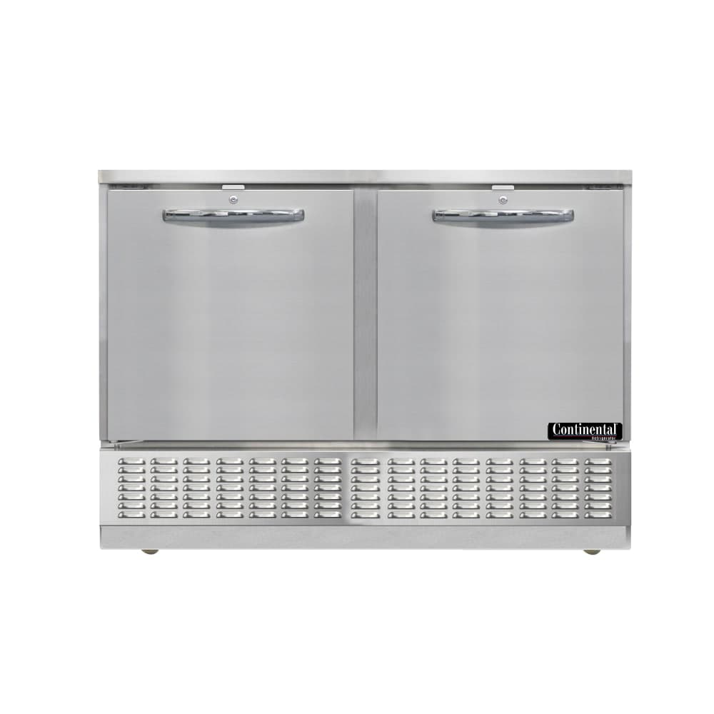 Continental UC48N 48" Undercounter Refrigerator w/ (2) Sections & (2) Doors, 115v