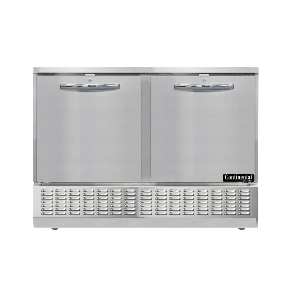 Continental UC48SN 48" Undercounter Refrigerator w/ (2) Sections & (2) Doors, 115v