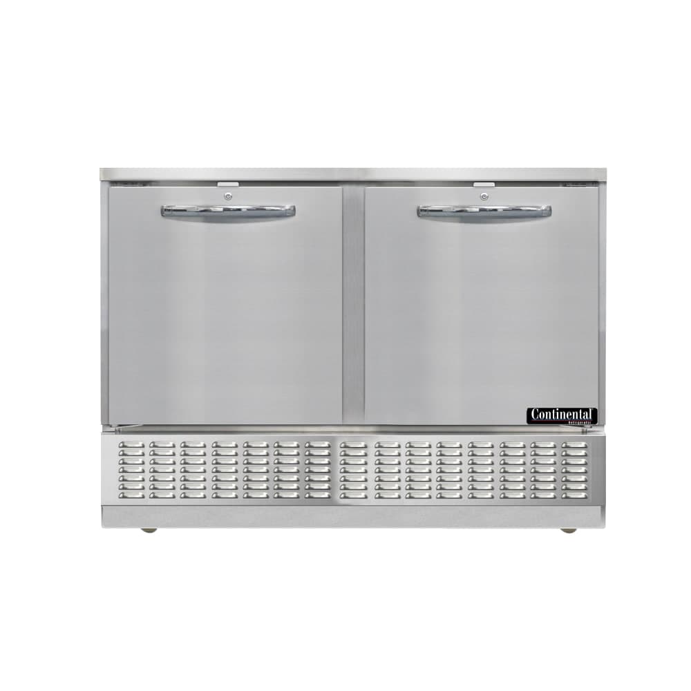 Continental UCF48SN 48" Undercounter Freezer w/ (2) Sections & (2) Doors, 115v