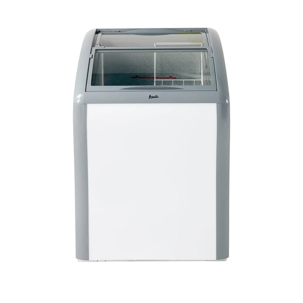 Avanti CFC436Q0WG 24 1/2" Commercial Sliding Glass Top Freezer or Refrigerator - White, 120v