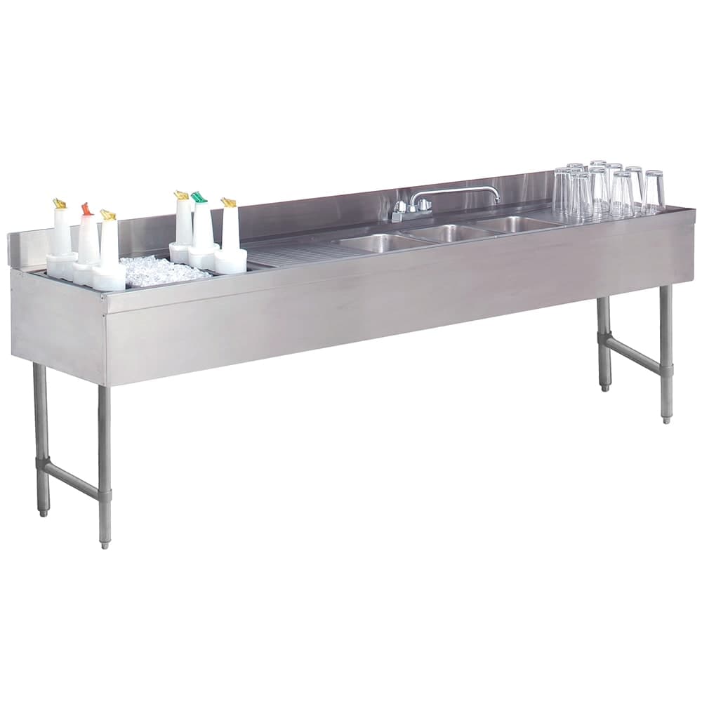 Advance Tabco CRC-83C-L 96" 2 Compartment Sink w/ 10"L x 14"W Bowl, 10" Deep