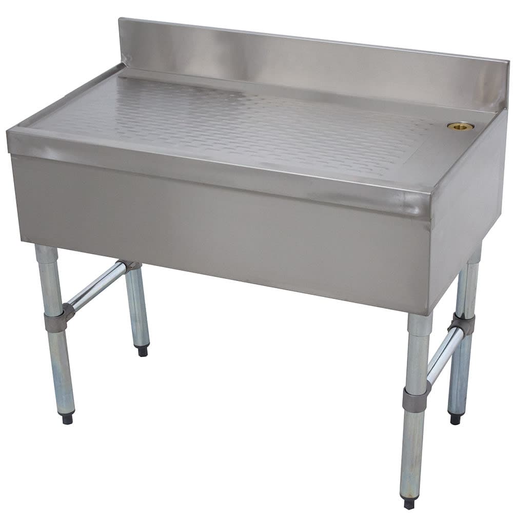 Advance Tabco CRD-3 36" Bar Type Modular Drainboard w/ 4" Splash, Stainless