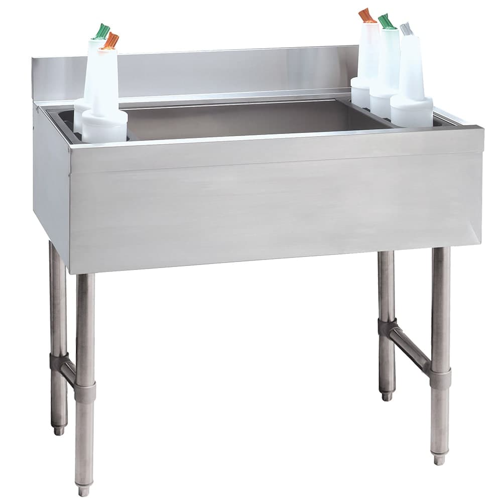 Advance Tabco CRI-12-48 48" Underbar Basics™ Cocktail Station w/ 161 lb Ice Bin, Stainless Steel