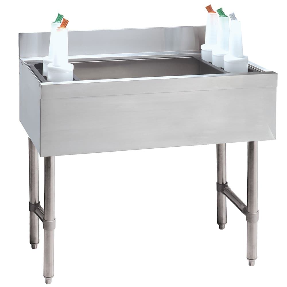 Advance Tabco CRI-12-48-7 48" Underbar Basics™ Cocktail Station w/ 161 lb Ice Bin, Stainless Steel