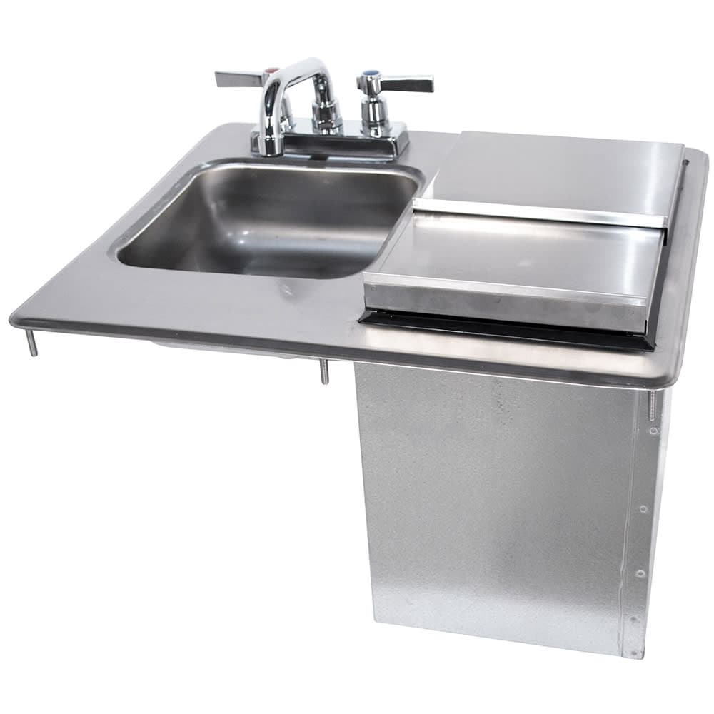 Advance Tabco D-24-SIBL (1) Compartment Drop-in Sink w/Ice Bin - 9" x 9", Drain Included
