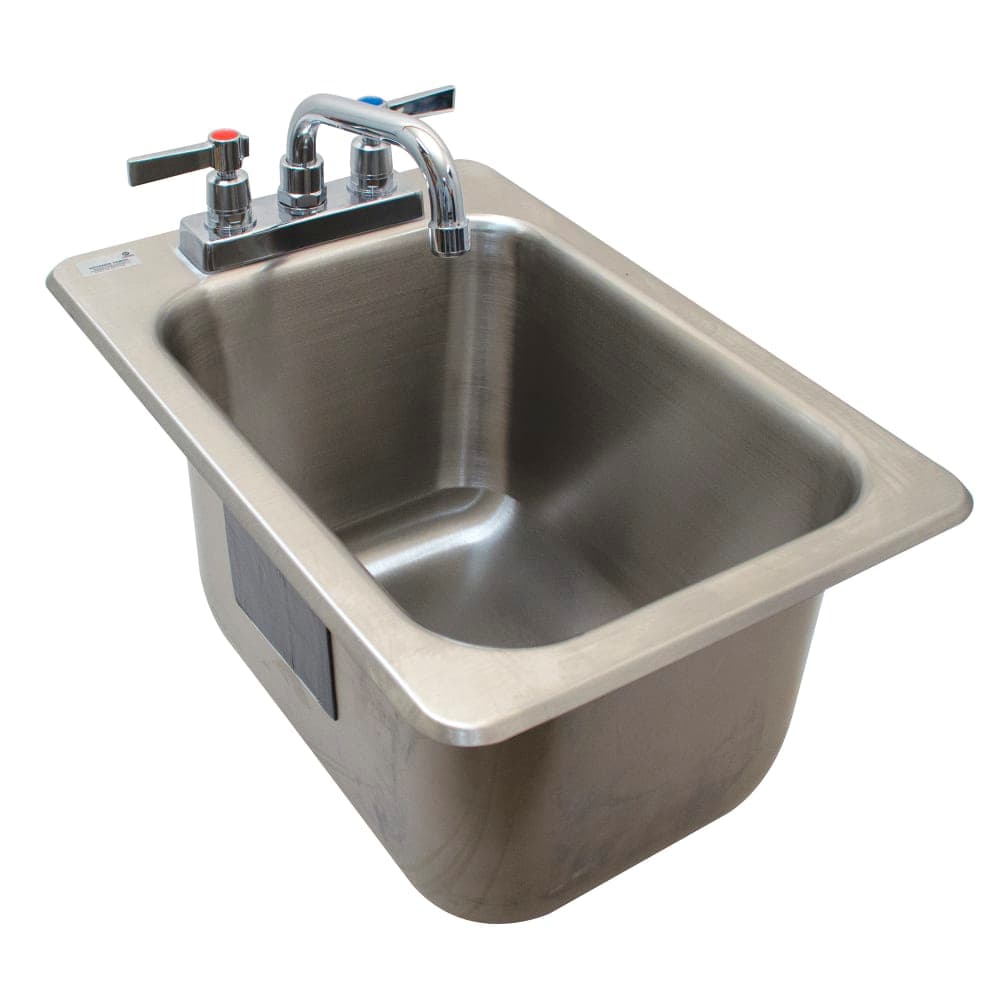 Advance Tabco DBS-1 (1) Compartment Drop-in Sink - 12 5/16" x 21 1/8", Drain Included
