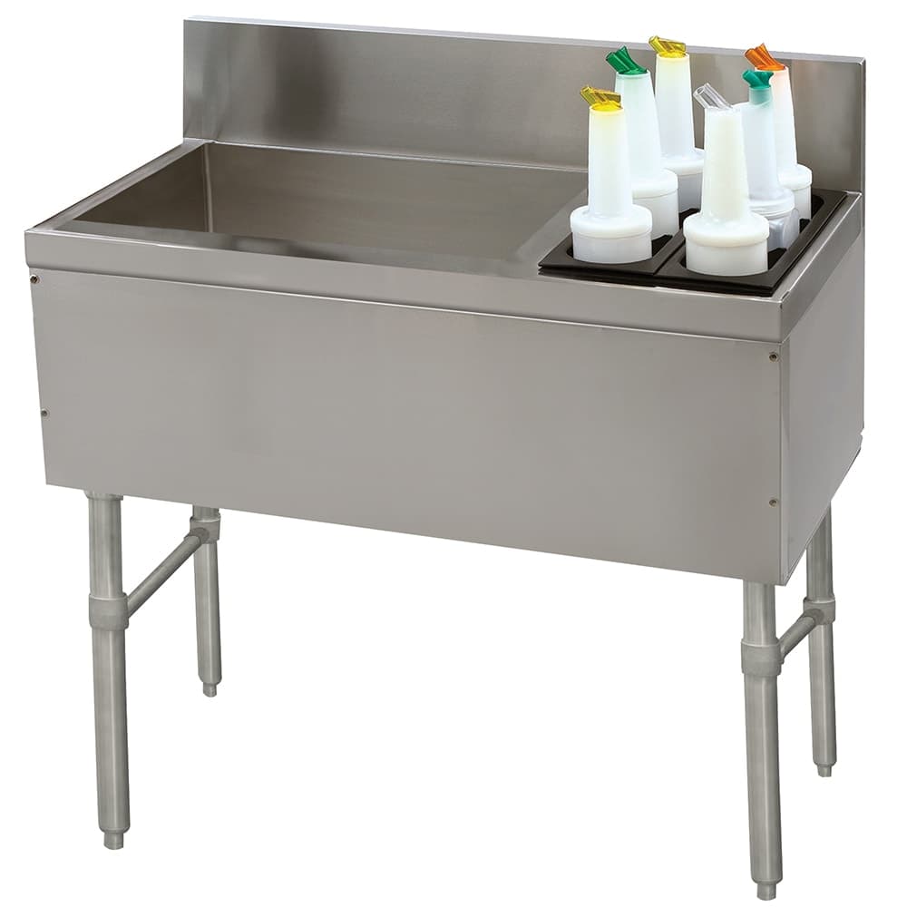 Advance Tabco PRC-24-36L 36" Prestige Cocktail Station w/ 70 lb Ice Bin, Stainless Steel