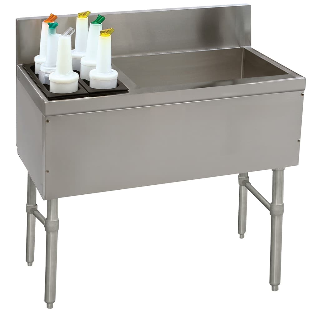Advance Tabco PRC-24-48R 48" Prestige Cocktail Station w/ 108 lb Ice Bin, Stainless Steel