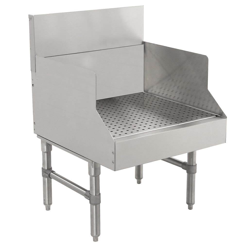 Advance Tabco PRGS-19-30 30" Recessed Glass Shelf, Pitch w/ Drain, 24" Front To Back