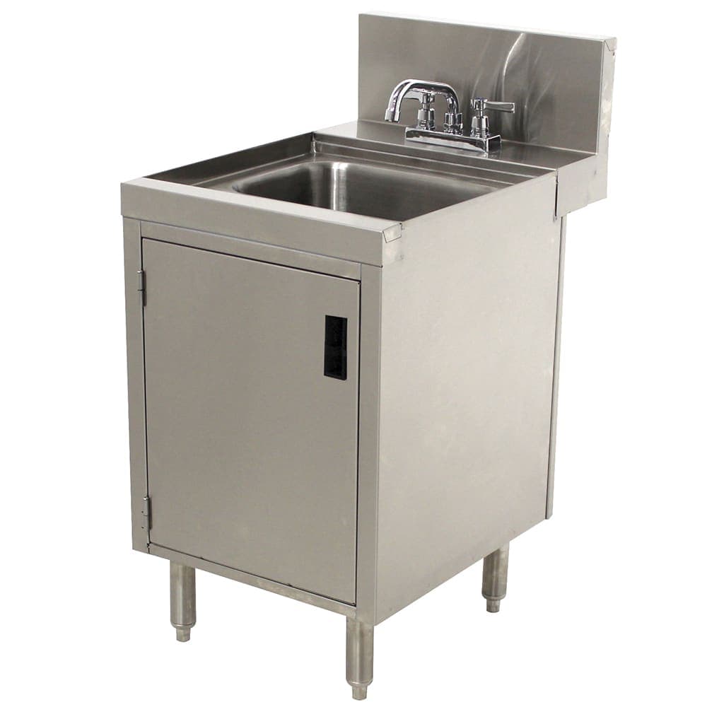 Advance Tabco PRHSC-24-12 Cabinet Base Commercial Hand Sink w/ 14"L x 10"W x 10"D Bowl, Standard Faucet