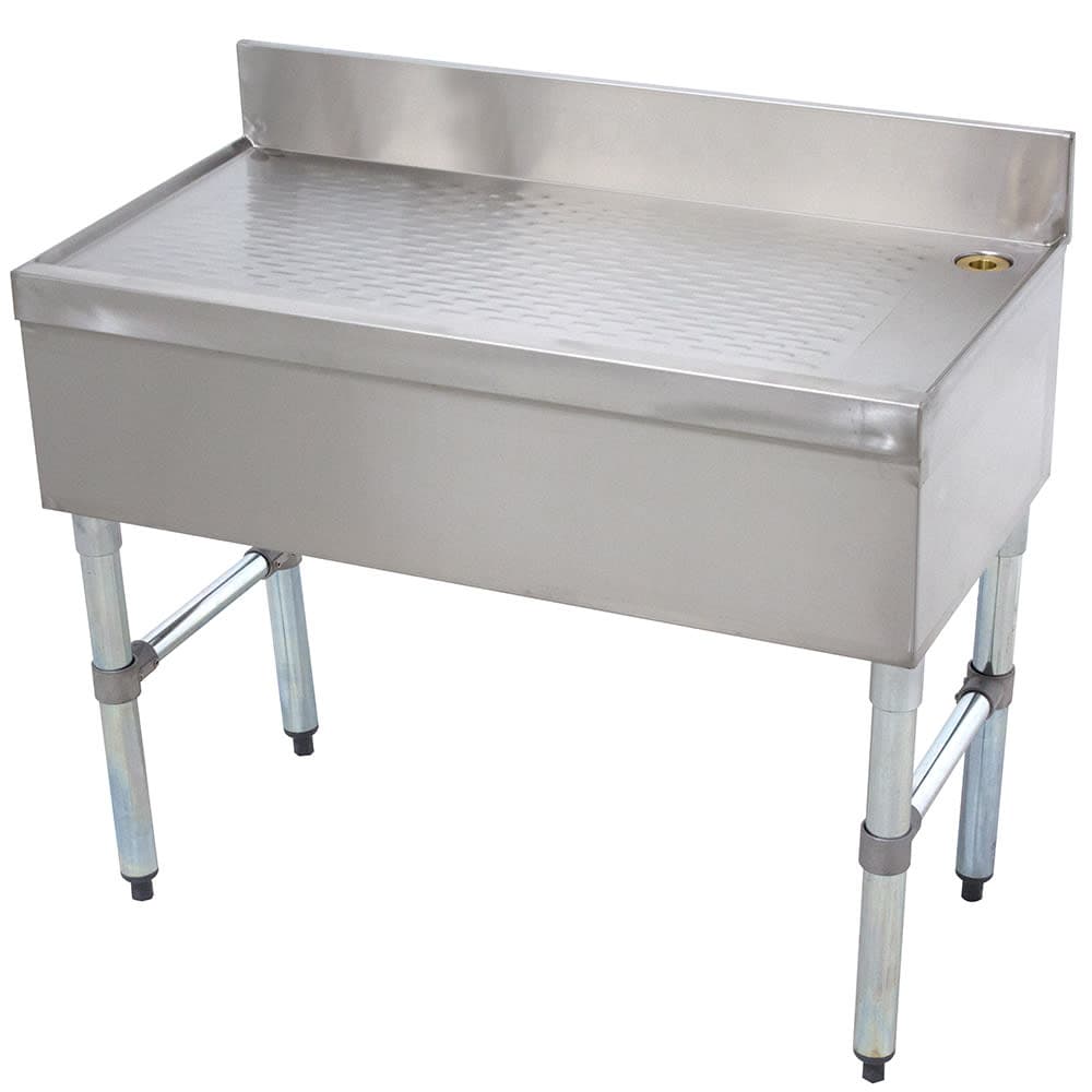 Advance Tabco SLD-3 36" Modular Drainboard w/ 4" Splash, Stainless