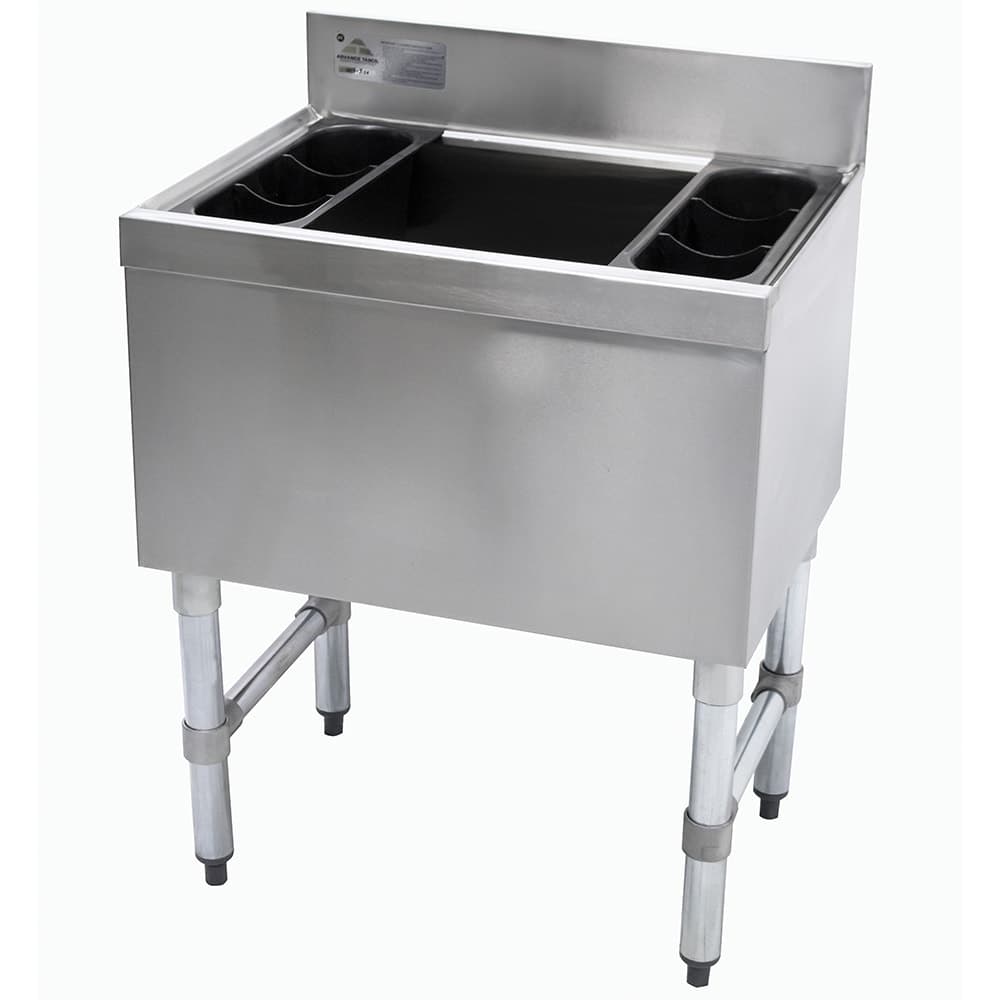 Advance Tabco SLI-16-36-7 36" Underbar Basics™ Cocktail Station w/ 155 lb Ice Bin, Stainless Steel