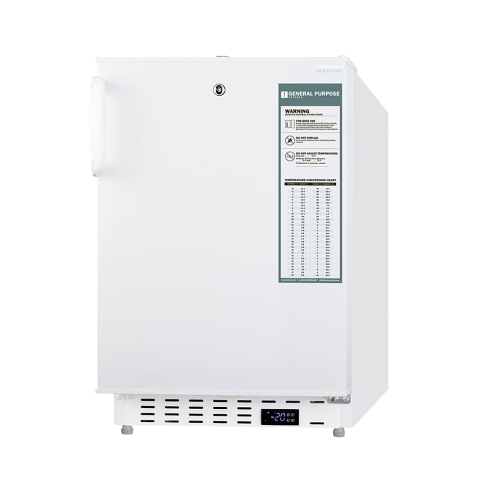 Accucold 2.47 cu ft Undercounter Medical Freezer - Locking, White, 115v (ADA305AF)